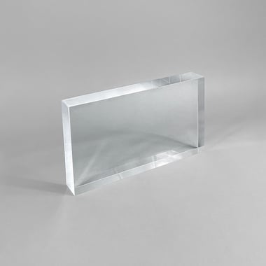 Extra Large Rectangular Acrylic Block - Clear 