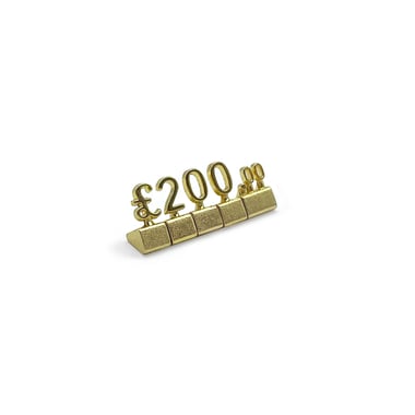 Pack of 120 3D Alloy Price Cubes - Gold