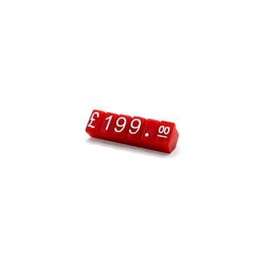 Pack of 130 Medium Price Cubes - Red